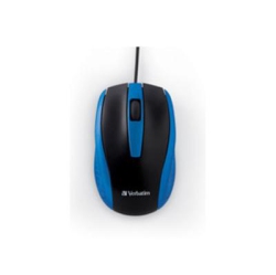 VERBATIM Corded Notebook Optical Mouse -Blue (99743)