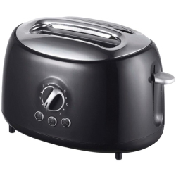 BRENTWOOD APPLIANCES Ts-270Bk Cool-Touch 2-Slice Retro Toaster With Extra-Wide Slots (Black)