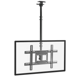 PRIMECABLES 37"-80" Universal Tv Ceiling Mount Bracket Height Adjustable Tv Shelf Up to 110 Lbs Max Vesa 600X400Mm