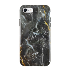 UUNIQUE LONDON Nutrisiti Eco Printed Marble Back Case for Apple Iphone 8/7/6S - In Black
