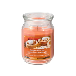 KOZY NICHE Pumpkin Spice Tart Scented Candle Jar W/ Glass Lid