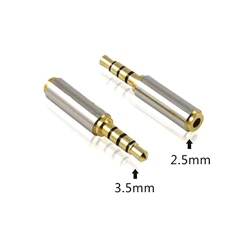 UOPTR Male to Female Audio Adapter Converter Headphone Earphone Headset 3 Ring Jack (3.5 M to 2.5F)