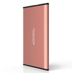 MAXONE 500GB External Hard Drive Portable - Ultra Slim 2.5" External HDD USB 3.0, Laptop, Ps4, Xbox One - Rose In Pink