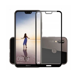 CSMART 【】 Case Friendly 3D Curved Full Coverage Tempered Glass Screen Protector for Huawei P20 Lite In Black