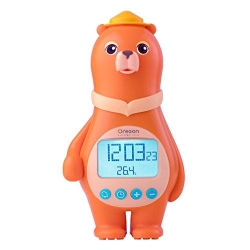 OREGON SCIENTIFIC Bc100A Big Bear Clock With Temperature And Calendar, Lcd Display With Backlight, Lego-Like Feet, Ora