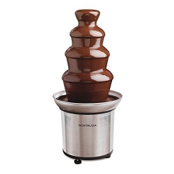 NOSTALGIA ELECTRICS Nostalgia Cff986 4-Tier 2-Pound Capacity Stainless Steel Chocolate Fondue Fountain
