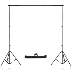 PRIMECABLES ® Adjustable Background Support Stand Photo Backdrop Crossbar Kit, 6.56X6.56Ft/2X2M