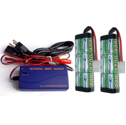 POWER PORTABLE 2-Pack 7.2 Volt Nimh Battery Packs (4200 Mah) + Universal Smart Charger