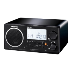 SANGEAN Wr-2 Fm-Rbds / Am Wooden Cabinet Digital Tuning Receiver In Black