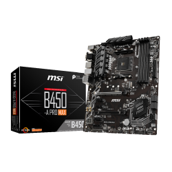 MSI Pro B450-A Pro Max Am4 Amd B450 SATA 6GB/s Atx Amd Motherboard W/ Core Boost, Ddr4 Boost, Turbo M.2