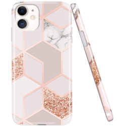 HLD Iphone 11 Case Bling Glitter Marble Design Clear Bumper Tpu Soft Rubber Silicone Cover Phone Case for Iphone 11 6.1 Inch