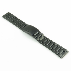 STRAPSCO Stainless Steel Oyster Watch Band Strap for Samsung Galaxy Watch - 20MM - for 42MM Galaxy Watch - In Black