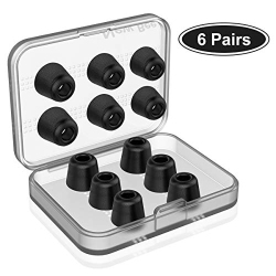 NEW BEE Super Soft Comfortable Foam Earphone Tips Replacement Earbud Tips Premium Memory Foam Earbuds In Black