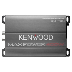 KENWOOD Kac-M1814 Compact 4-Channel Digital Amplifier for Car In Grey
