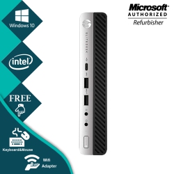 HP Refurbished (Good) - Prodesk 600 G3 Mini Desktop Computer Intel I5 7500T 16GB New 128GB SSD Windows 10 Professional Wifi