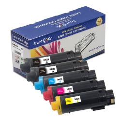 PRINTOXE Compatible Set+Bk Dell S2825 / H625 Of 5 Toners for Color Cloud Multifunction H825CDw; H625CDw; Smart S2825CDn