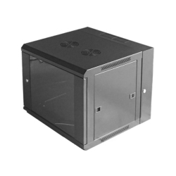 SYNCSYSTEM Ssys-Wm01-09 Hinged Wall Equipment Rack 9U Withtempered Glass Door In Silver