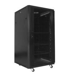 SYNCSYSTEM Ssys-Rack-21 21U Server/ Av Rack Cabinet With Glass Front Door In Black