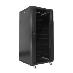 SYNCSYSTEM Ssys-Rack-27 Server Cabinet / Av Rack 27U With Glass Door In Black