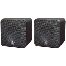 PYLE HOME PCb4Bk 4" 200-Watt Mini-Cube Bookshelf Speakers (Black)
