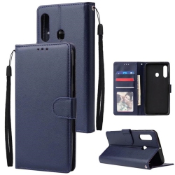 CSMART [Cs] Samsung Galaxy A10E / A20E Case, Magnetic Leather Folio Wallet Flip Case Cover With Card Slot In Navy