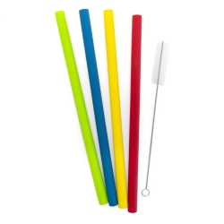 STARFRIT 092849-006-0000 Reusable Silicone Straws, 4-Pack
