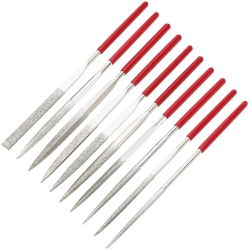 AXGEAR Files Set Metal Needle Carving Jewelry Diamond Glass Stone Wood Tool 10PCs