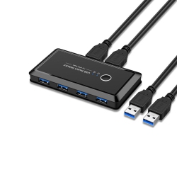 AXGEAR USB 3.0 Sharing Switch / Selector 2 Computer Sharing 4 USB 3.0 Device Kvm