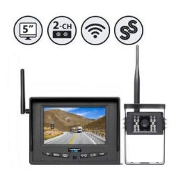 REAR VIEW SAFETY 5" Wireless Display 2 Ch. 1 X Wireless Backup Camera Adhesive Mount