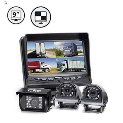 REAR VIEW SAFETY 9" Qv Display1 X Backup Camera Both Side Cameras 1 X 66' Cable 2 X 33' Cables