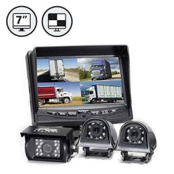 REAR VIEW SAFETY 7" Qv Display 1 X Backup Camera Both Side Cameras 1 X 66' Cable 2 X 33' Cables
