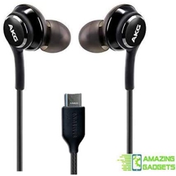 CABLESHARK USB-C Connector Stereo Headphones Samsung Compatible Galaxy Note 10 Note 10+ S10 Plus S9 Note 8 S9+ S10E S10 Braided Cable - Akg Design