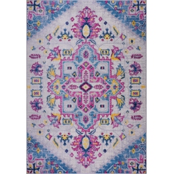LA DOLE RUGS Ladole Rugs Shareen Traditional Sustainable Area Rug Carpet In Multicolor, 5X8 (5'3" X 7'6", 160Cm X 230Cm) In Blue