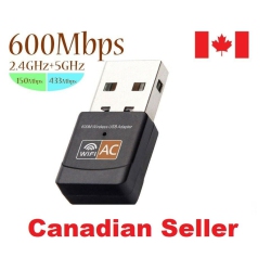 CABLESHARK Mini USB Wifi Adapter Dual Band 2.4 + 5.8Ghz 600Mbps for Desktop/laptop Android