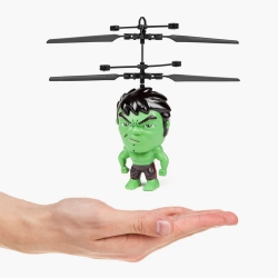 WORLD TECH TOYS Marvel Licensed Hulk 3.5 Inch Flying Figure Ir Ufo Big Head Helicopter - 33244