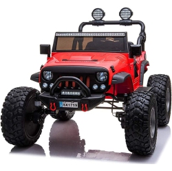 VOLTZ TOYS 2-Seater 12V Ride-On Lifted Jeep Truck \w Raised Suspension, Led Lights, Parental Remote Control, Mp3 Player, Leather Seat, Eva Wheels