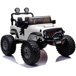 VOLTZ TOYS 2-Seater 12V Ride-On Lifted Jeep Truck \w Raised Suspension, Led Lights, Parental Remote Control, Mp3 Player, Leather Seat, Eva Wheels