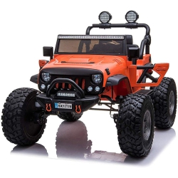 VOLTZ TOYS 2-Seater 12V Ride-On Lifted Jeep Truck \w Raised Suspension, Led Lights, Parental Remote Control, Mp3 Player, Leather Seat, Eva Wheels