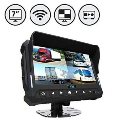 REAR VIEW SAFETY Wireless 7" Quad View Monitor With Built-In Dvr