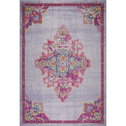 LA DOLE RUGS Ladole Rugs Geode Antique Style Indoor Traditional Area Rug Carpet In Grey, 7X10 (6'5" X 9'5", 200Cm X 290Cm) In Pink