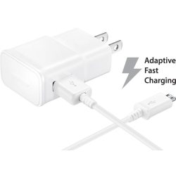 CSMART Fast Adaptive Charging Wall Charger Adapter + 1M Micro USB Cable for Samsung Galaxy S4 S6 S7 Edge Plus Note 2 4 Alpha In White