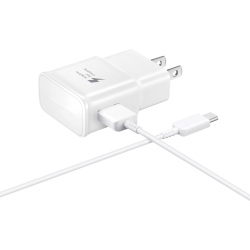 CSMART Fast Adaptive Charging Wall Charger & USB-C Cable for Samsung S8 S9 S10 Note 8 9 Google Pixel Lg Moto In White