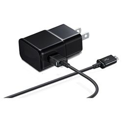 CSMART 2.0A Travel Adapter Wall Charger + 1M Micro USB Cable for Samsung Galaxy S2 S3 S4 Note 2 On5 Grand Prime In Black