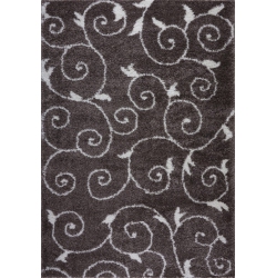 LA DOLE RUGS Ladole Rugs Shaggy Rabat Abstract Spirals Indoor Area Rug Carpet In Mink White, 8X11 (7'10" X 10'5", 240Cm X 320Cm)