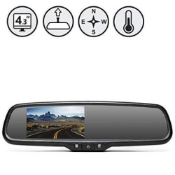 REAR VIEW SAFETY G-Series Rear View Replacement Mirror Monitor With Compass And Temperature