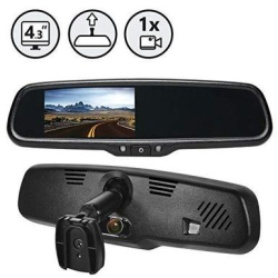 REAR VIEW SAFETY G-Series Rear View Replacement Mirror Monitor With Built-In Hidden Dash Camera