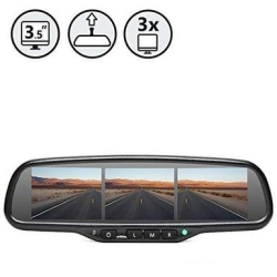 REAR VIEW SAFETY G-Series Rear View Replacement Mirror Monitor With Two 4.3" Displays