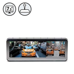 REAR VIEW SAFETY G-Series Frameless Rear View Replacement Mirror Monitor With 7.2" Dual Display