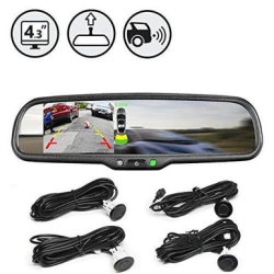 REAR VIEW SAFETY G-Series Rear View Replacement Mirror Monitor With Backup Sensors
