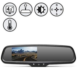 REAR VIEW SAFETY G-Series Backup Camera System With Auto Dimming Compass And Temperature